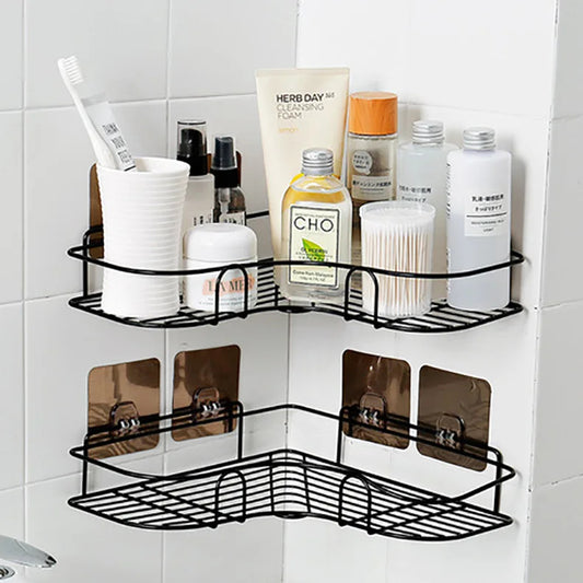 Adhesive Bathroom Corner Storage Shelf