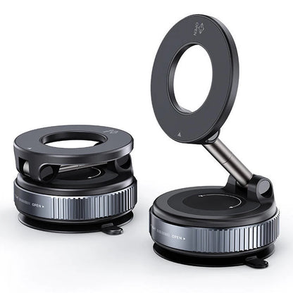 Magnetic Foldable Phone Holder with Vacuum Lock