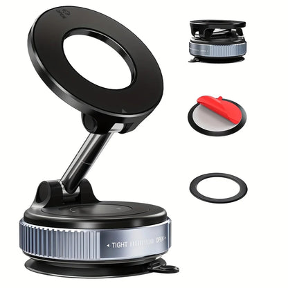 Magnetic Foldable Phone Holder with Vacuum Lock