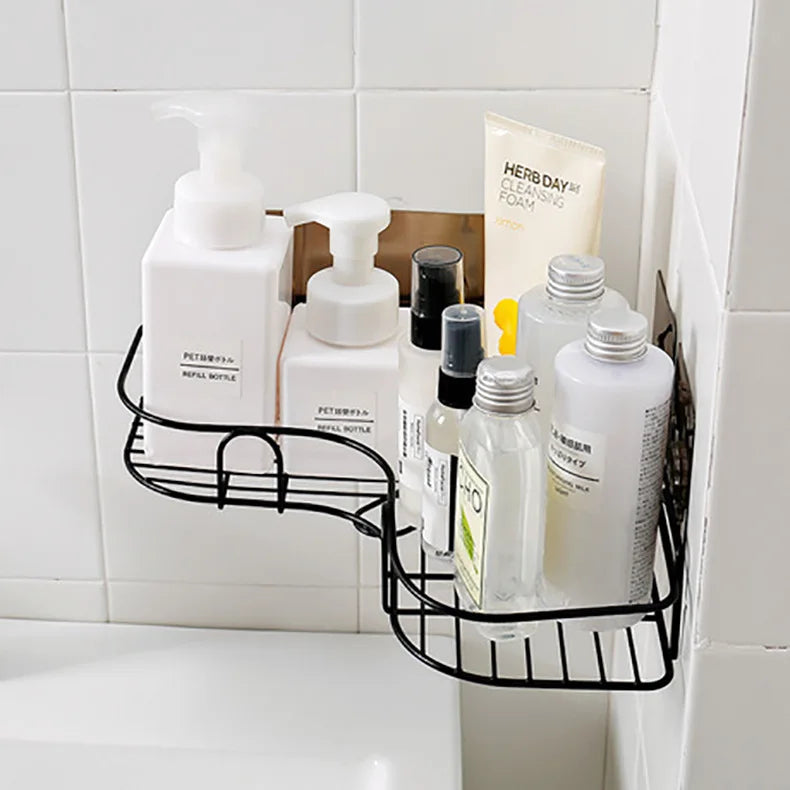 Adhesive Bathroom Corner Storage Shelf