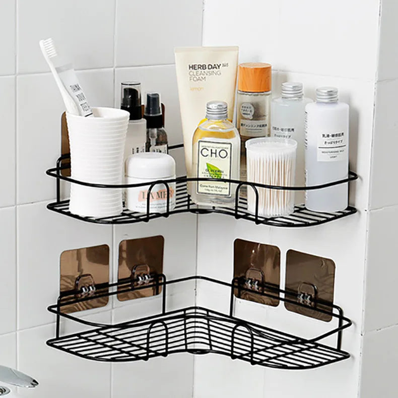 Adhesive Bathroom Corner Storage Shelf