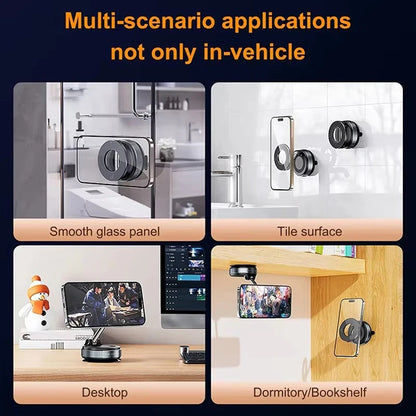 Magnetic Foldable Phone Holder with Vacuum Lock
