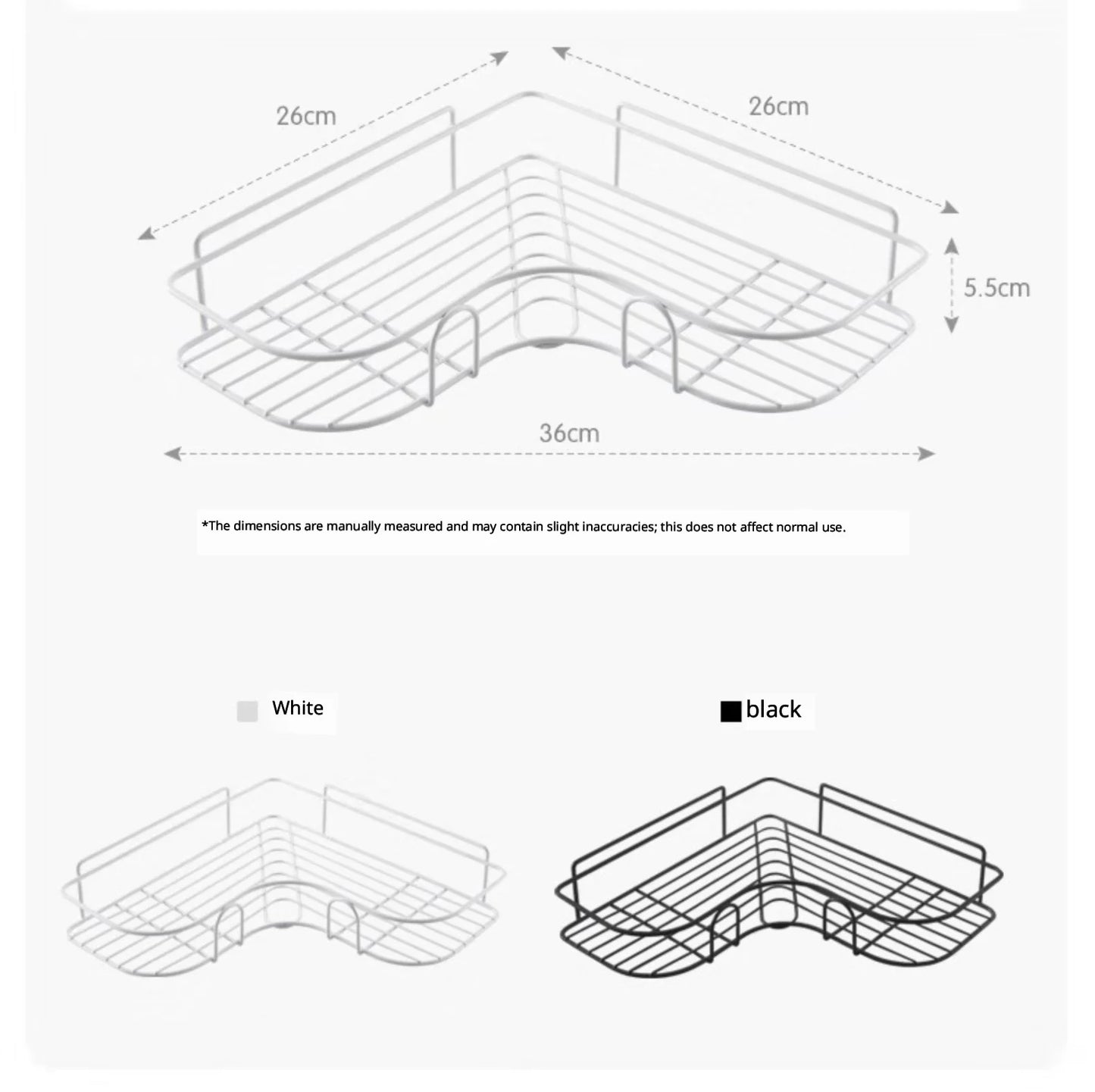 Adhesive Bathroom Corner Storage Shelf