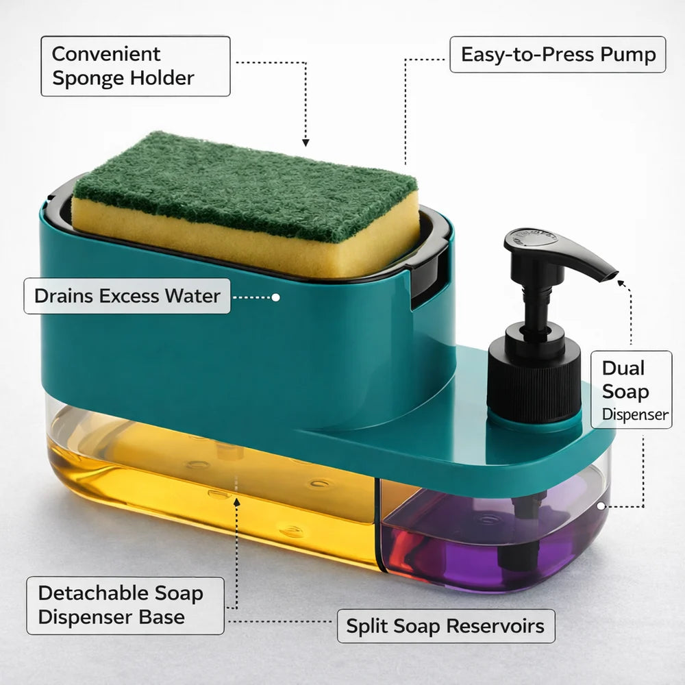 3-in-1 soap pump dispenser
