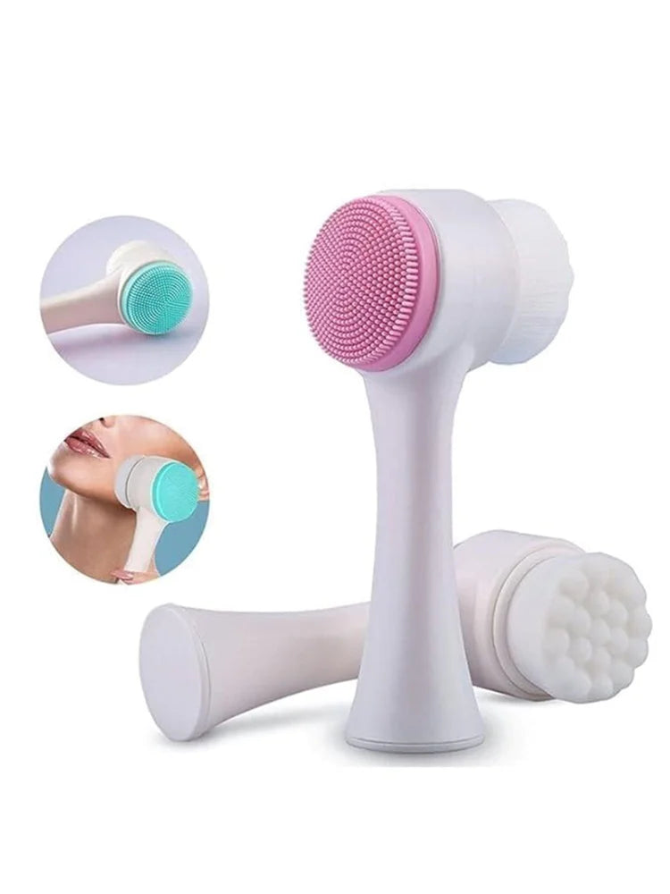 Double sided Silicone Face Wash Brush